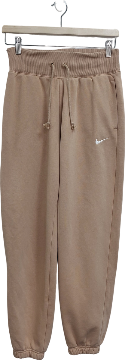 Nike Beige Phoenix High Waist Oversize Sweatpants UK XS