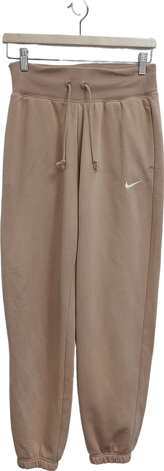 Nike Beige Phoenix High Waist Oversize Sweatpants UK XS