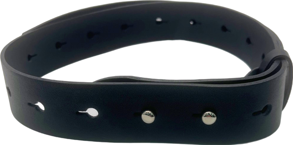 Black Leather Replacement Watch Band UK Size N/A