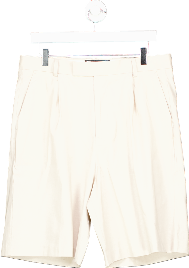 ASOS Design Cream Tailored Shorts UK 34W