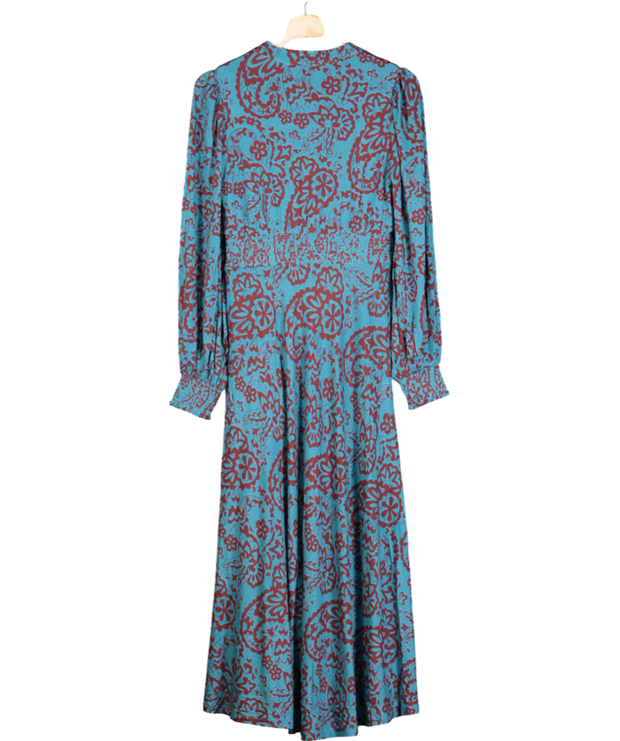 Boden Blue Teal Maxi Dress UK 10