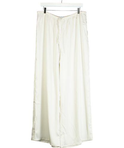 Lounge Underwear Cream Satin Wide-leg  Elasticated Trouser UK XXL