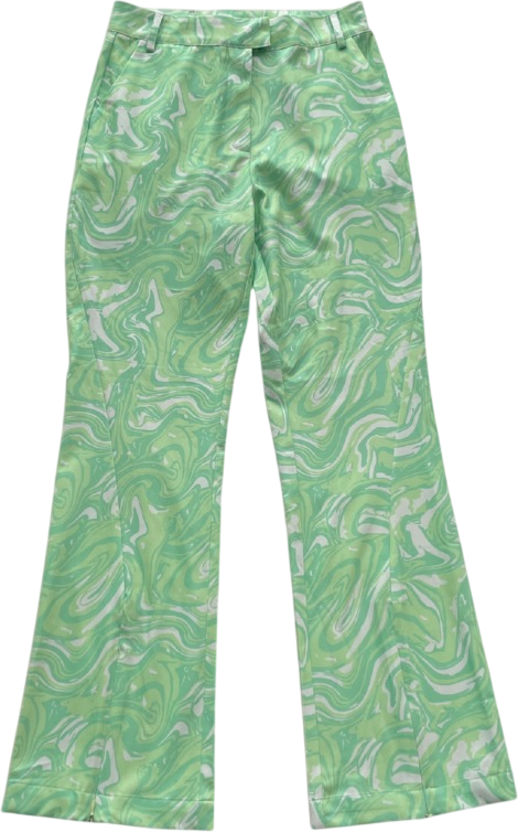 HOUSE OF SUNNY Green Paradise Party Trousers UK 10