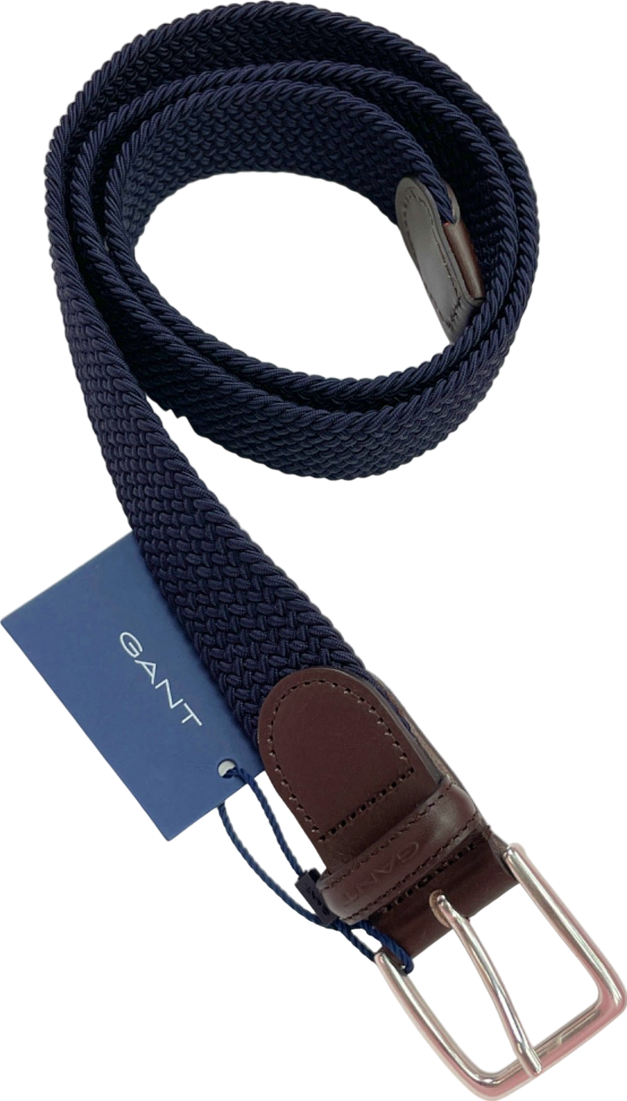 Gant Navy Blue Elastic Braid Belt W36