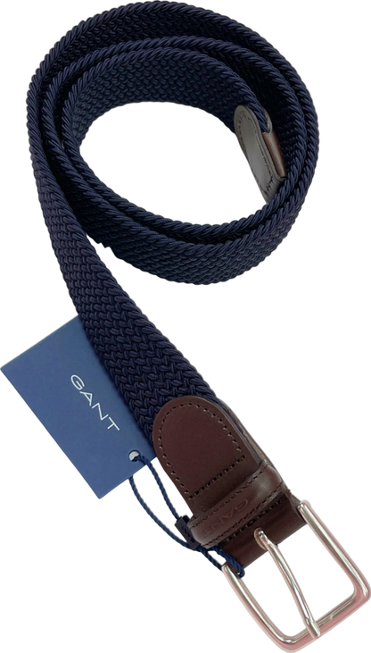 Gant Navy Blue Elastic Braid Belt W36