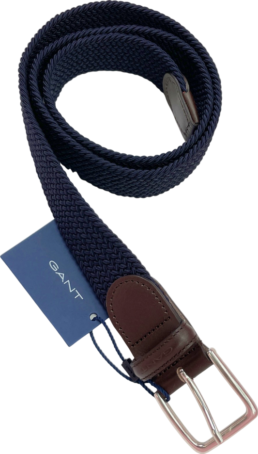 Gant Navy Blue Elastic Braid Belt W36