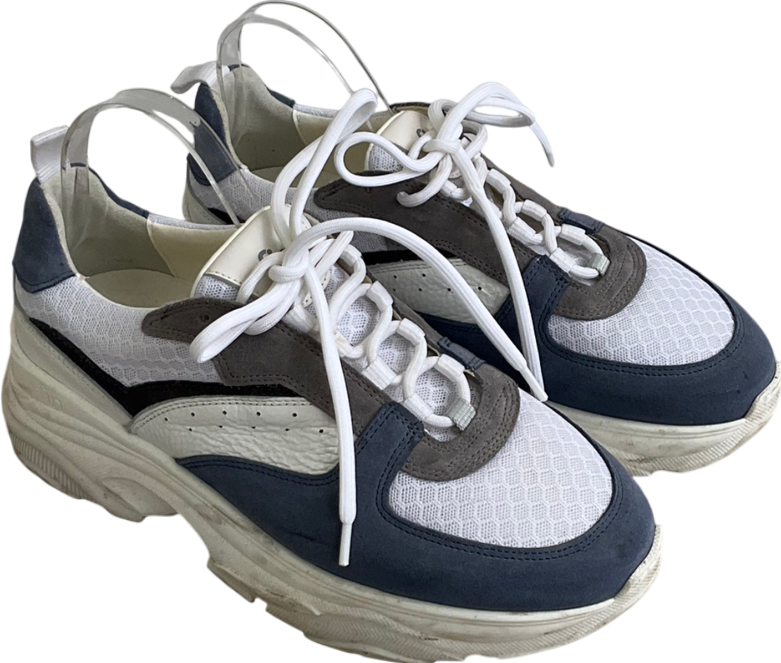 fin White Coastal Blue Trainers UK 9 EU 42 👠