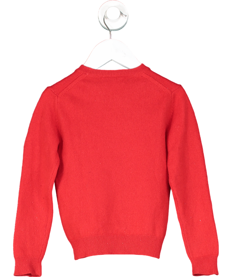 Eric Bompard Red Wool Cashmere Jumper 4 Years