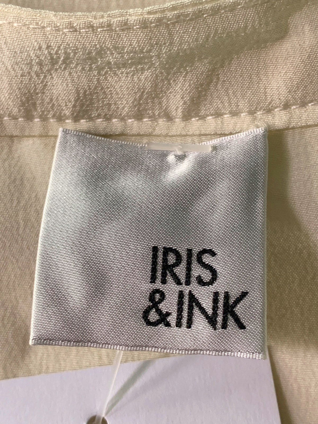 Iris & Ink Off-White Silk Shirt UK 12
