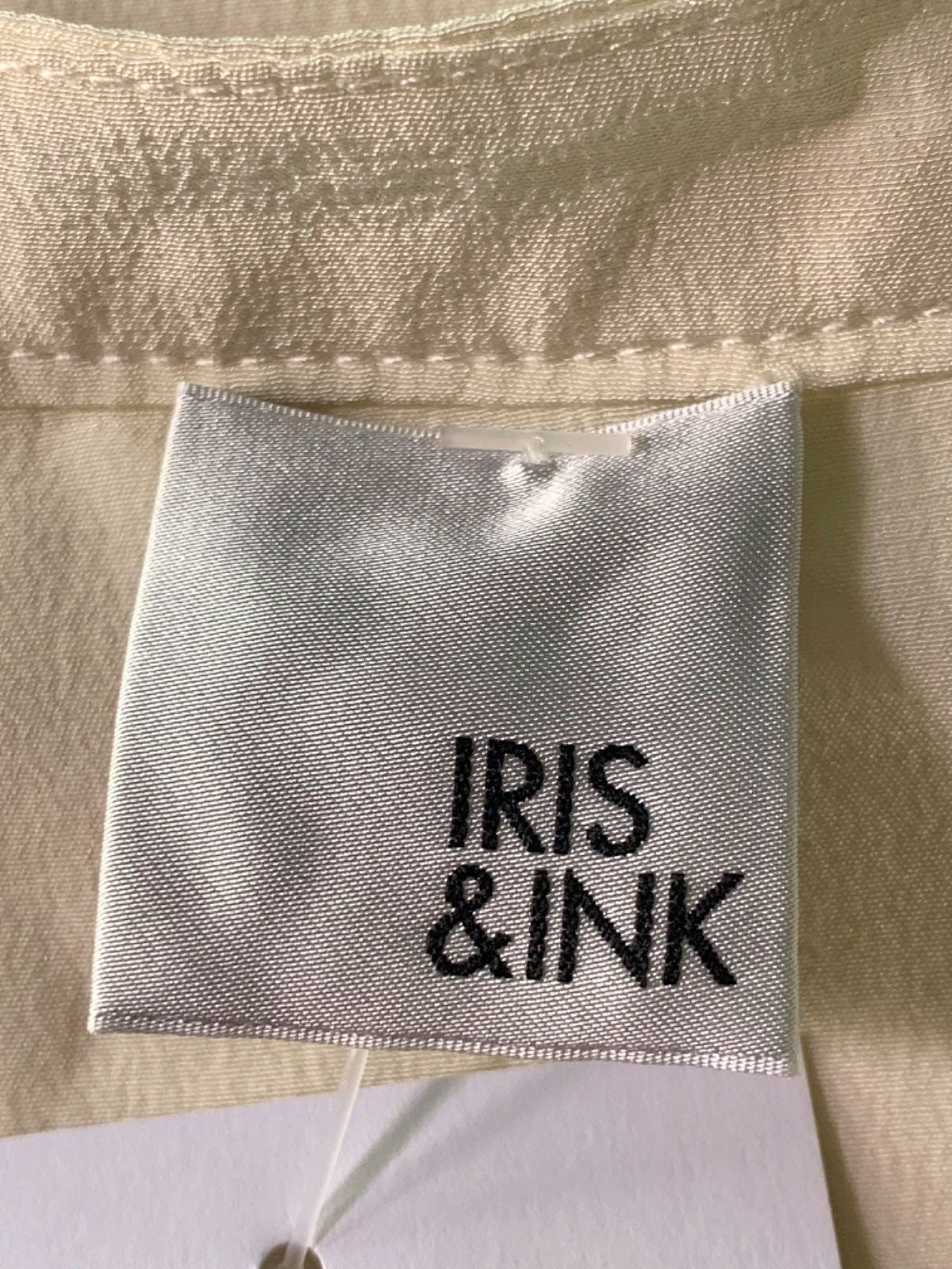 Iris & Ink Off-White Silk Shirt UK 12
