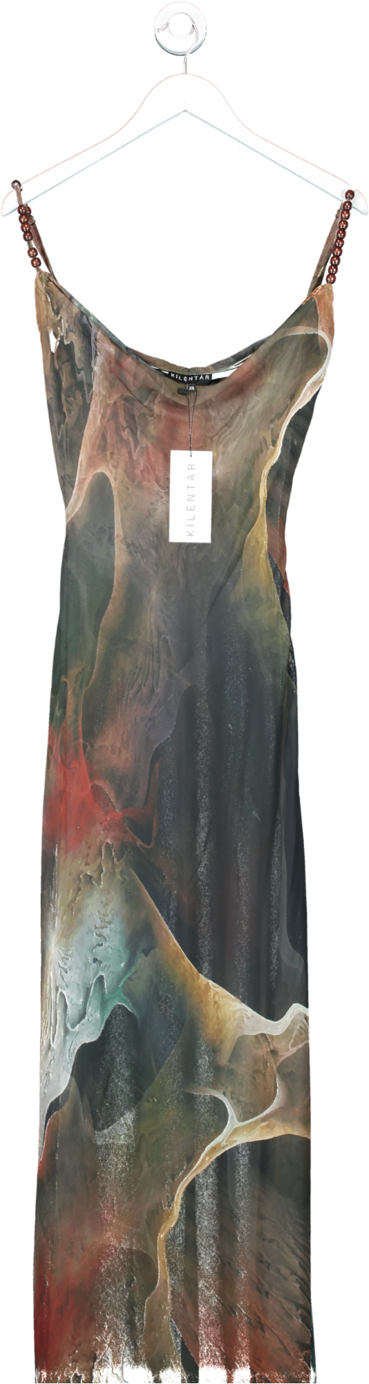 Kilentar Multicoloured Valco Sheer Maxi Dress UK XS