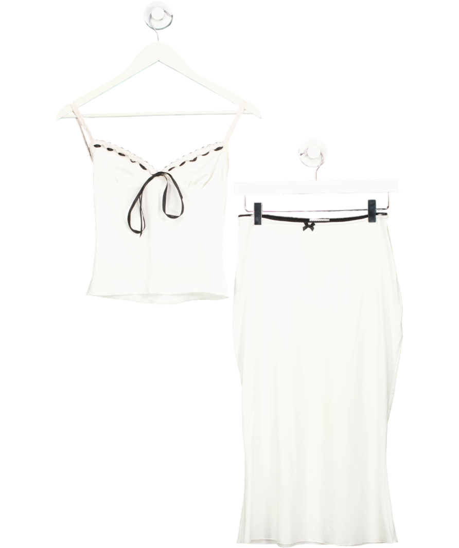 MixedGals White Freja Top & Skirt UK S