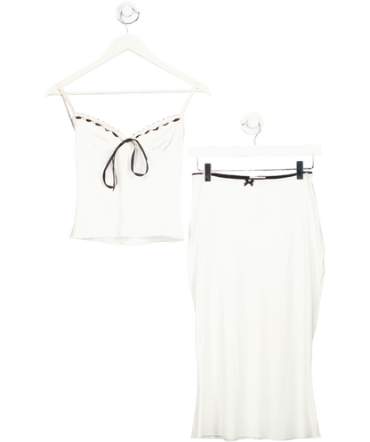 MixedGals White Freja Top & Skirt UK S