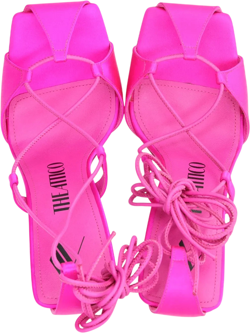 THE ATTICO Fuchsia Pink Adele Strappy High Heel Shoes UK 5.5 EU 38.5