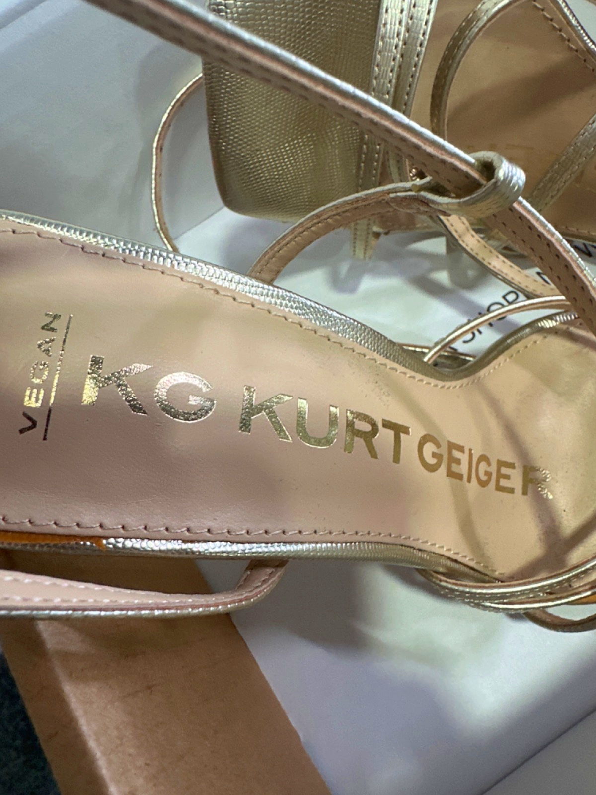 Kurt Geiger Alexa Gold Strappy Heels UK UK 3 EU 36 👠