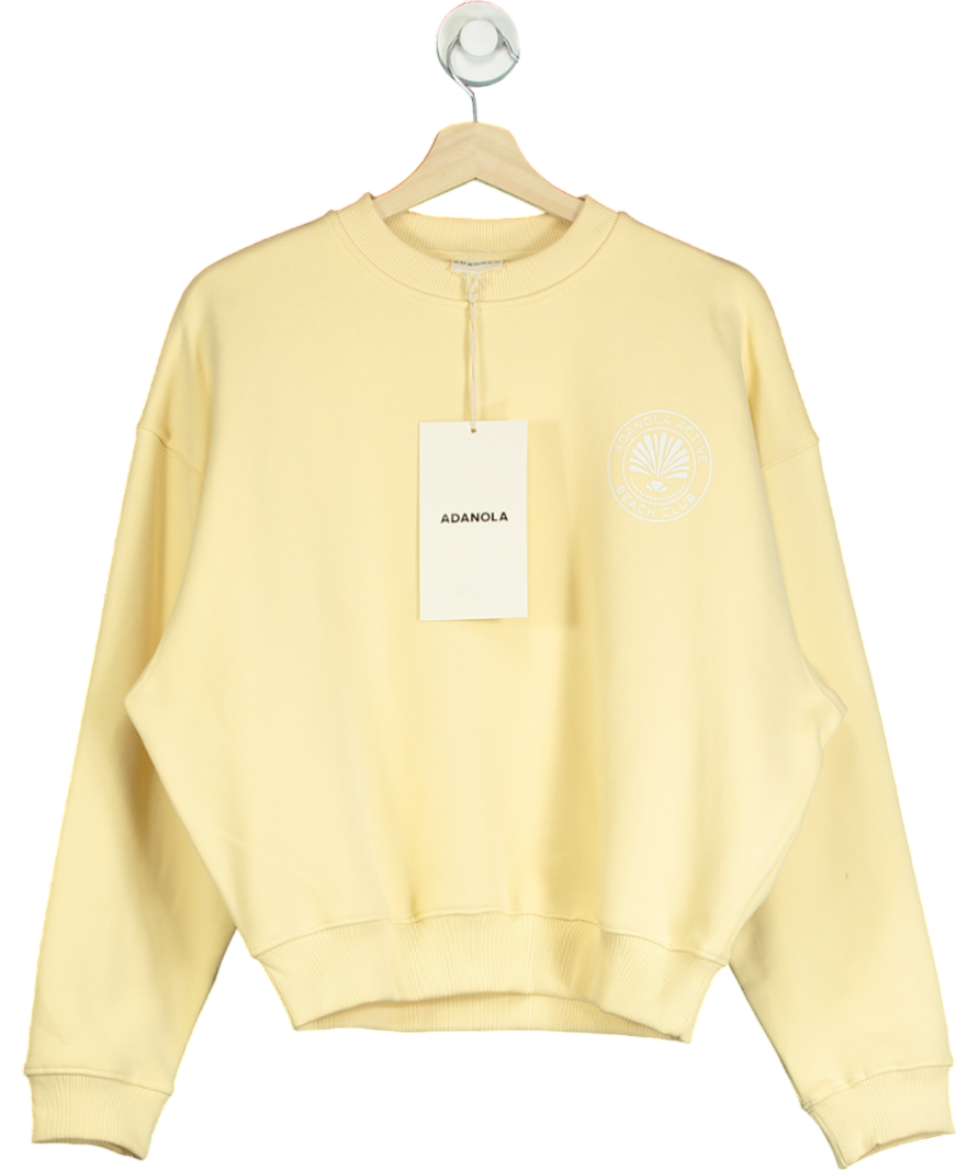 Adanola Yellow Vacation Relaxed Sweatshirt UK XS