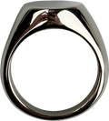 CRAFTD LONDON Stainless Steel Round Signet Ring SIZE Q