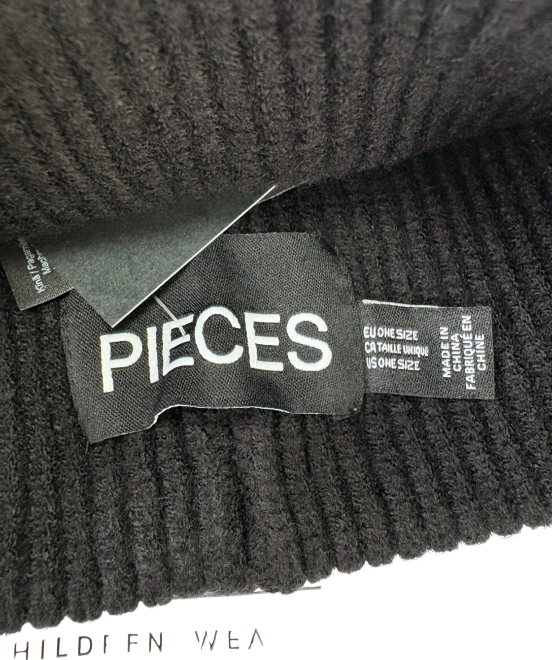 Pieces Black Pearl Beanie Hat And Arm Warmers One Size