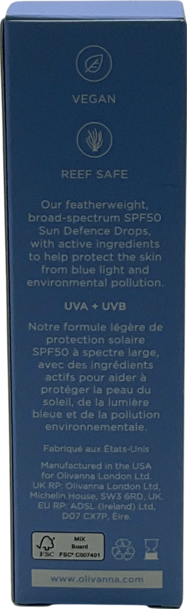 Olivanna London Sun Defence Drops Spf 50 28ml
