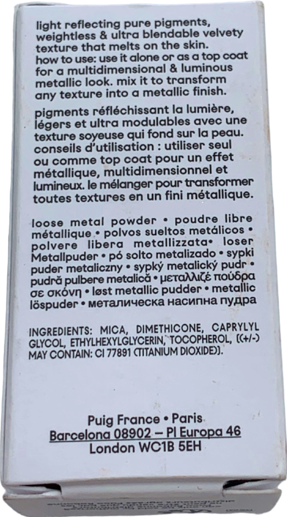 Rabanne Pure Metals Loose Metallic Powder Metal Dust 4.5g