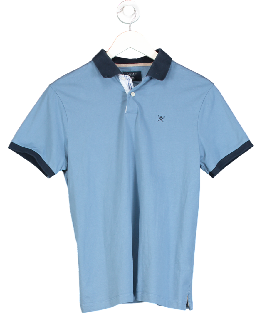 Hackett Blue Slim Fit Short Sleeve Polo UK M
