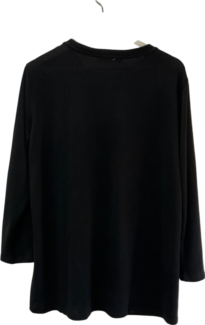 Very Black Knitted pearl Beaded Batwing Jumper UK 16