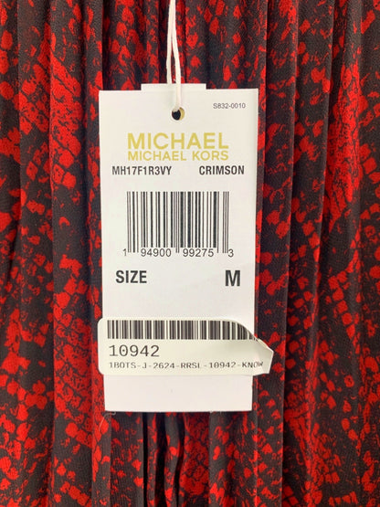 Michael Kors Crimson Pleated Skirt M