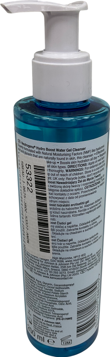 Neutrogena Hydro Boost Water Gel Cleanser 200 ml