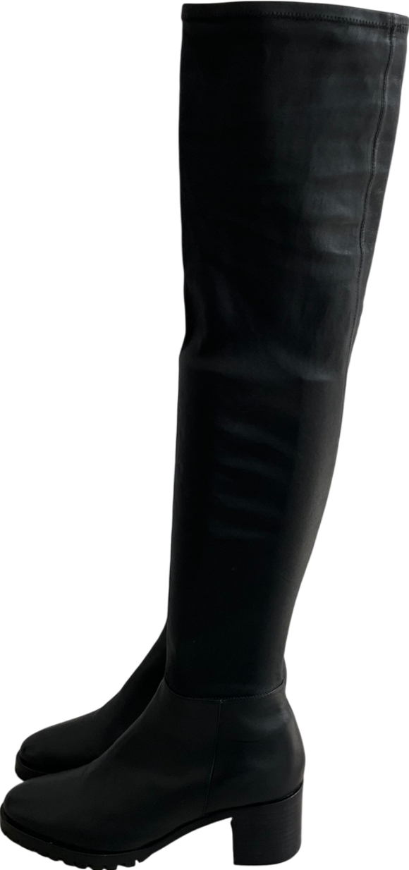 Uterque Black Over The Knee Boots UK 8 EU 41 👠