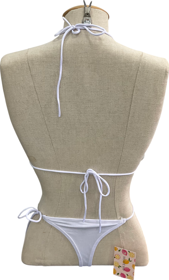 wolfe bay White Shell Bikini UK S