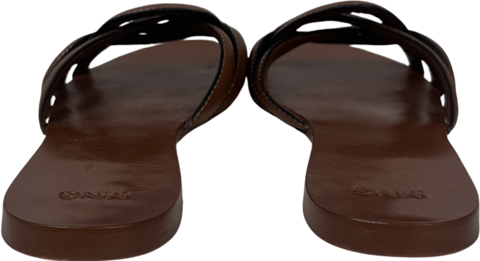 MANGO Beige Leather Straps Sandals UK 7 EU 40 👠