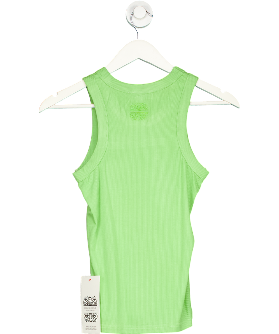 Never Fully Dressed Green Ribbed Tank Top UK M