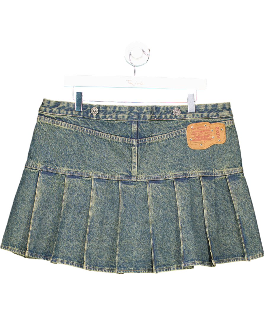 LEVI'S Adsb Andersson Blue Bell Pleated Skirt UK XL