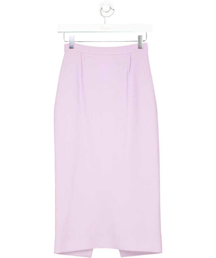 Roland Mouret Purple Crepe Midi Skirt UK 8