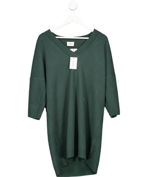 Claudie Pierlot Green Knitted jumper dress with gold button detail  UK 12