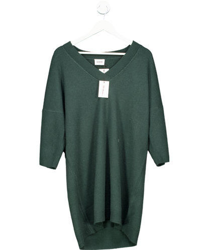 Claudie Pierlot Green Knitted jumper dress with gold button detail  UK 12