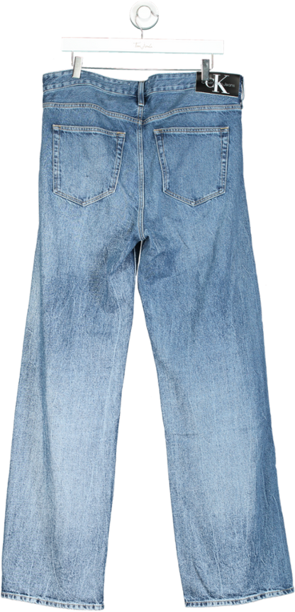 Calvin Klein Jeans Blue Straight Leg Denim Jeans W32 XL32