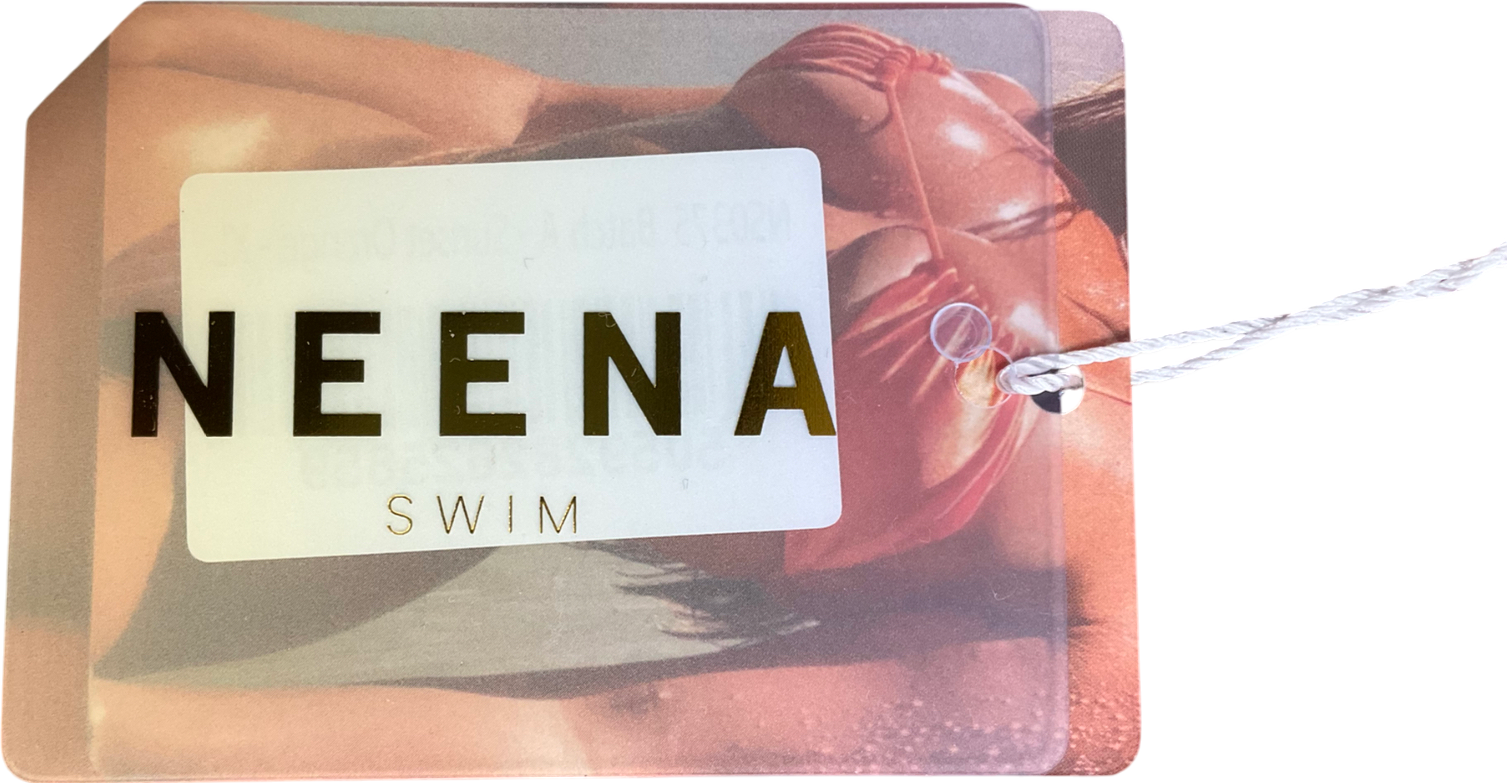 NEENA SWIM Hipster Bikini Bottoms  In Sunset Orange UK XL