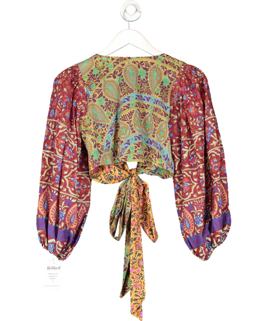 BOTEH Multicoloured Es Canar Wrap Top UK XS