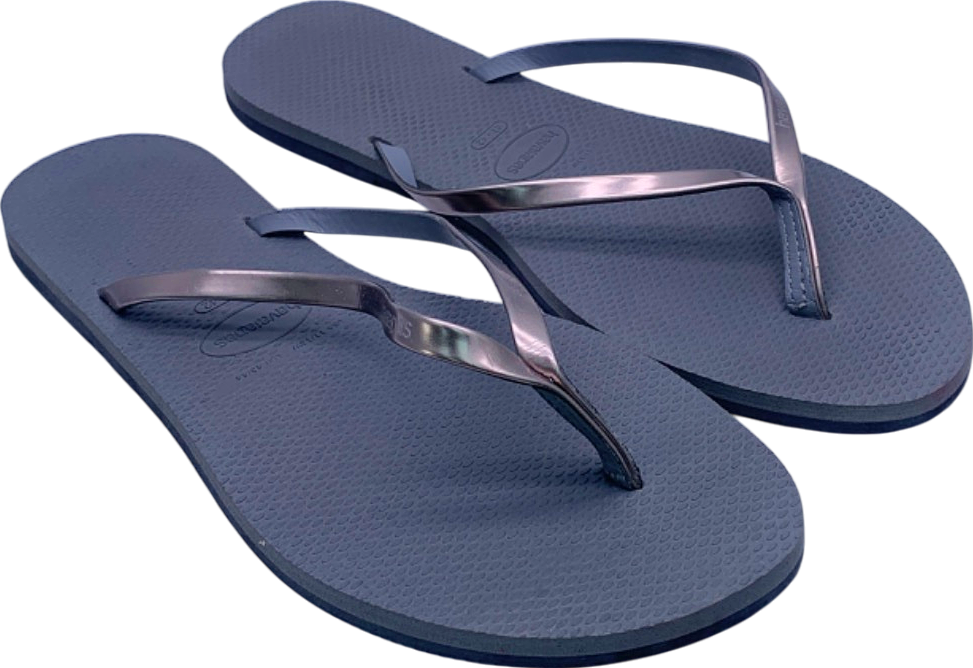 Havaianas Grey Flip Flops EU 41/42 UK 8/9