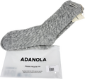 Adanola Grey Logo Ribbed Knit Socks One Size