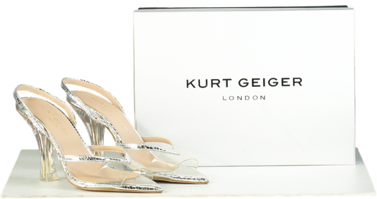 Kurt Geiger Silver Platform Heels UK 3