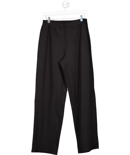 MANGO Black Elastic-waist Straight Trousers UK M