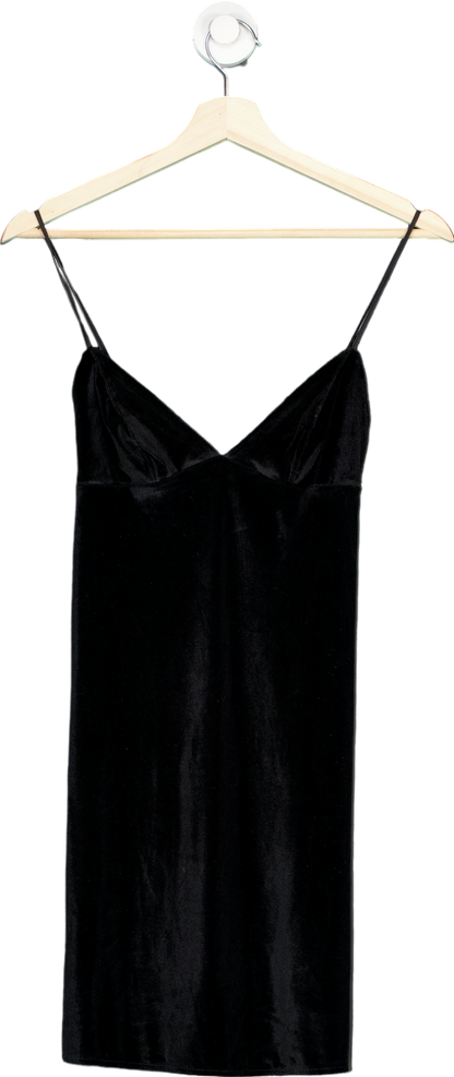 Victoria's Secret Black Velvet Slip Dress XS