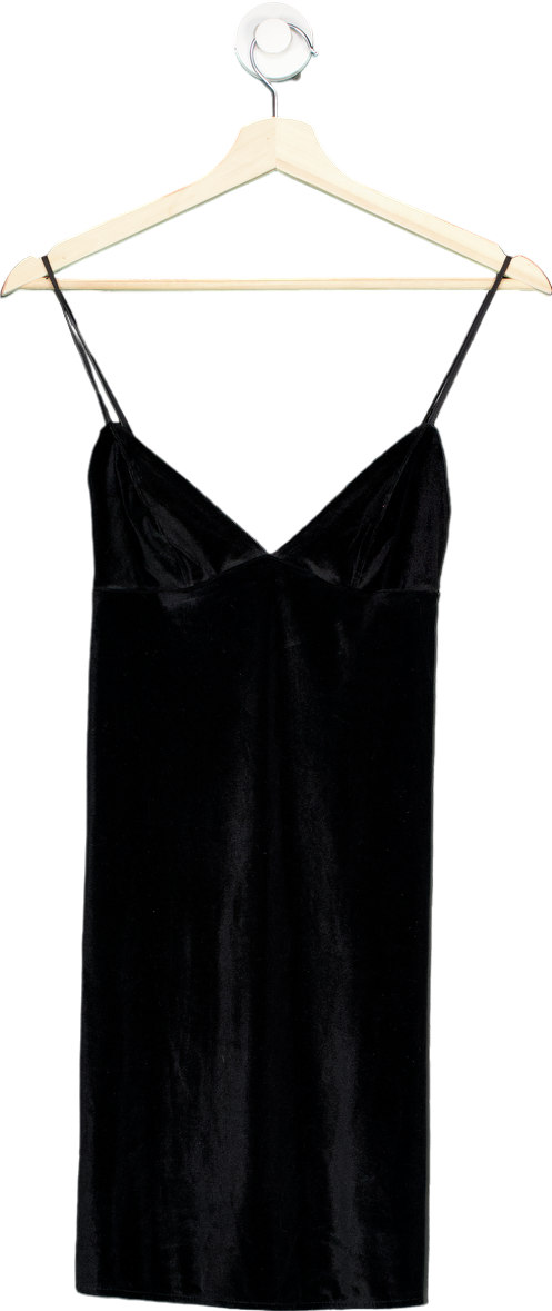 Victoria's Secret Black Velvet Slip Dress XS