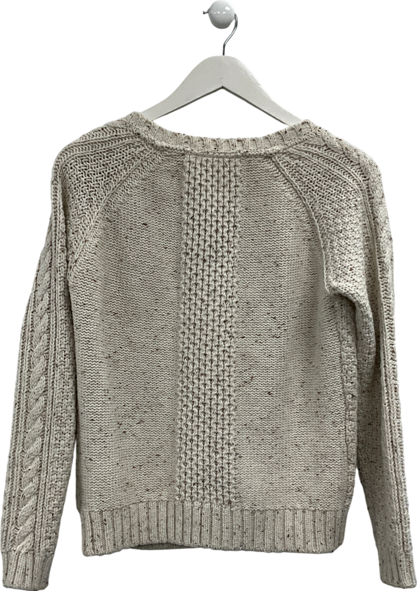 fat face Beige Knitted Cardigan UK 12