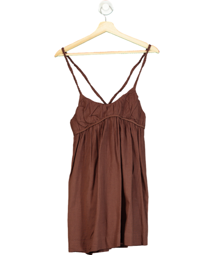 Free People Brown Tell All Mini Dress UK S