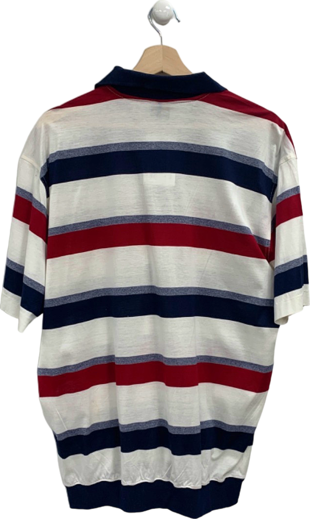 Paul & Shark Red/Blue/White Striped Polo Shirt UK XL