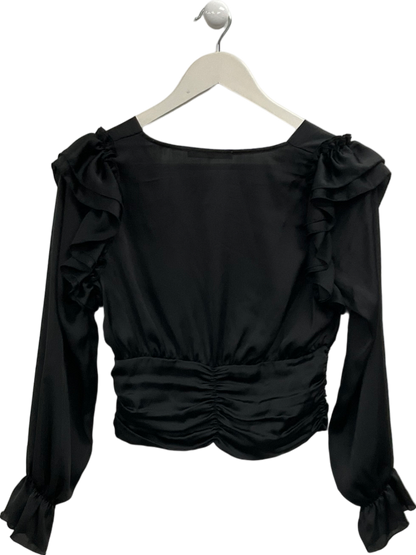 ZARA Black Cropped Blouse UK XS