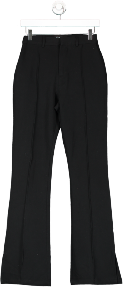 Motelrocks Black Tailored Flare Trousers UK XS